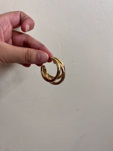 Gold Tone Multi Hoop Earrings