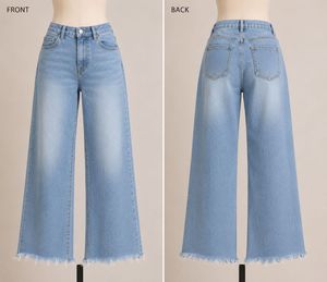 Women's Light Wash Wide Leg Jeans