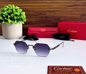 Cartier Rimless Hexagonal Sunglasses