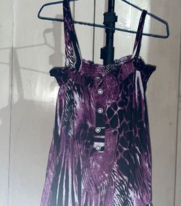 Vibrant Purple Animal Print Cami Top