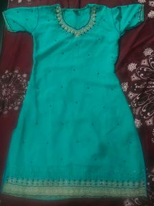 embroidery kurta with salwar without dupatta