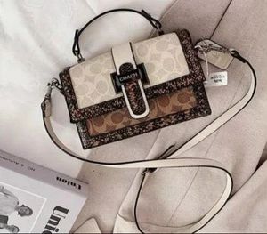 Coach Signature Print Shoulder Bag