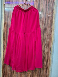 Beautiful pink Kurta with White Zigzag Pattern