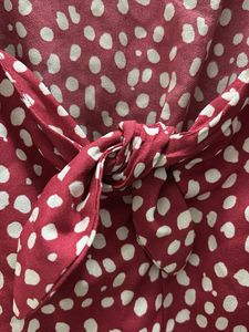 Red &amp; White Polka Dot Crop Top