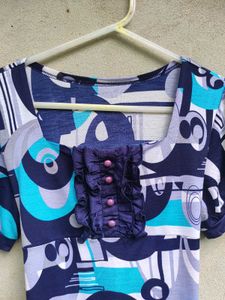 Y2k vintage Unique Print Short Sleeve Top