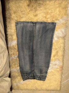 Classic Gray Denim Skirt