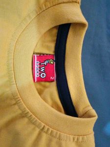 Boys Yellow T-Shirt &amp; Denim Shorts Set