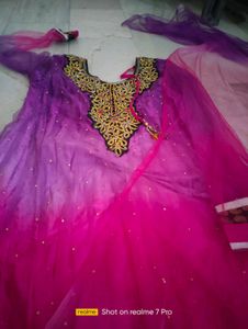 Purple Ombre Anarkali Dress