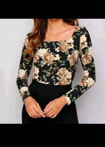 Floral Print Long Sleeve Top