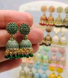12 set of Trending oxidized jhumkas