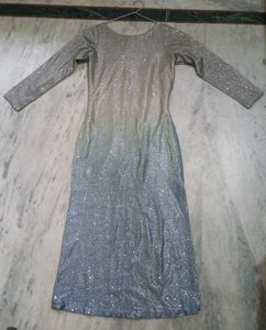 Sparkly Long Sleeve Maxi Dress