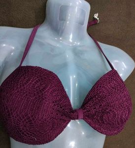 Purple Crochet Bikini Top 🤎