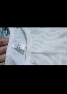 White Ribbed Tank Top