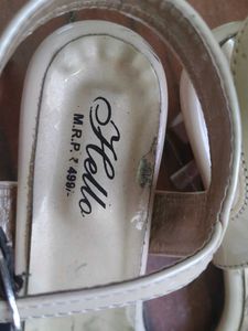 Beige Heels with Ankle Strap