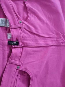 Vibrant H&M Pink Denim Overalls