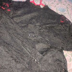 Elegant Black Lace Top