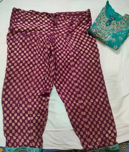 Embellished Teal Kurta Salwar Set