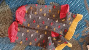 Red Striped Ankle Socks
