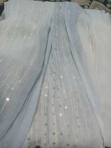 Elegant Blue Sequin dupatta