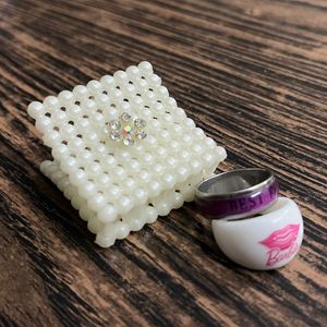 Fun Ring Set with Beaded clutcher