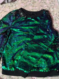 Sparkly Sequin Long Sleeve Top