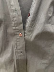 FIGL Grey Fitted Button-Up Shirt