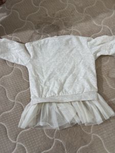Girls White Top with Frill