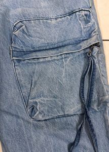 Baggy Blue Cargo Jeans