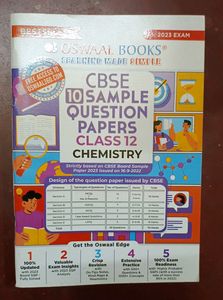 (🔥Lowest Price)Oswal Cbse Class 12 Chemistry Samp