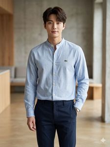 : 🐊 RARE LACOSTE CHINESE COLLAR SPECKLED SHIRT🐊