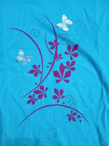 Cute Aqua Butterfly Tee