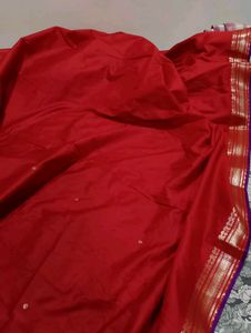 Elegant Red &amp; Purple Saree