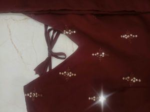 Maroon Embroidered Anarkali Suit