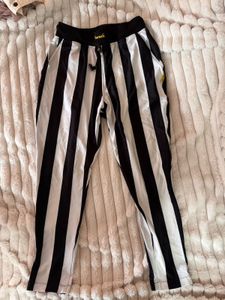 Black and White Striped Pants
