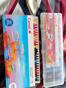 Wax Crayons And Camel Oil Pastels