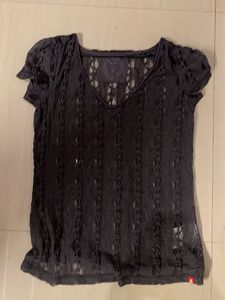 Stylish Lace V-Neck Top