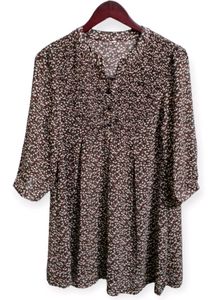Floral Print Sheer Blouse