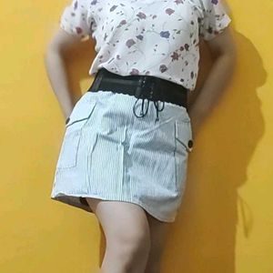 Skirt Black/White Stripes