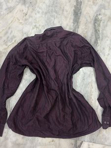 y2k grungecore Purple Button-Up Shirt