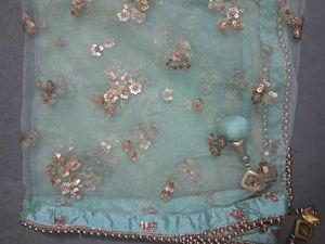 Beautiful Teal Ethnic Skirt with Embellishments