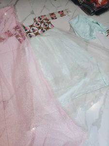 Elegant White Kurta Set with Pink Dupatta