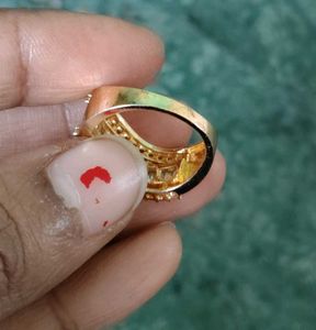 Golden American Diamond Ring