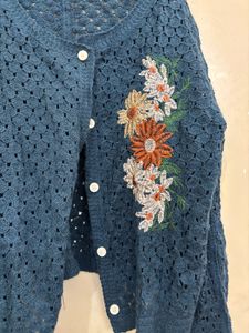 Knitted jacket and crop top