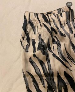 Satin Zebra Print Pajama Pants
