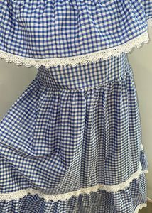 Charming Blue Gingham Off-Shoulder Dress l✨💙