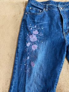 Embroidered Flared Jeans