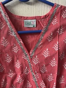 Stylish Pink Printed Kurta