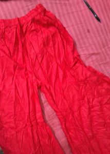Vibrant Red Palazzo Pants
