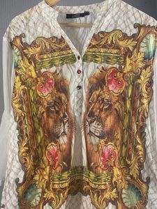 Lion Print Sheer Tunic