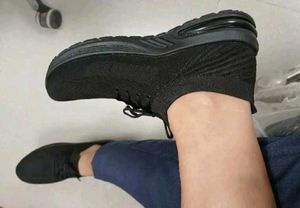 Black Knit Sneakers